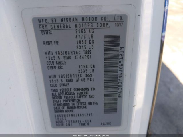 3N63M0YN6JK691219 Chevrolet City Express 1ls