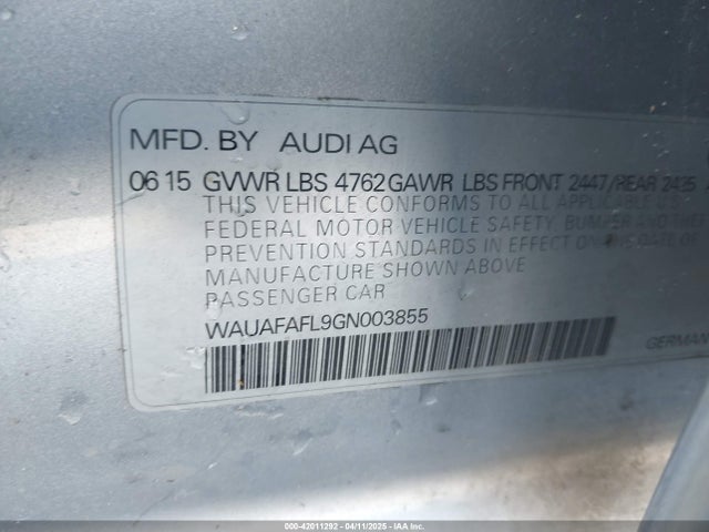 2016 AUDI A4 WAUAFAFL9GN003855 Photo 8