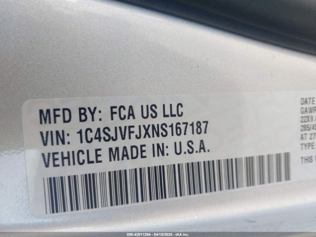 1C4SJVFJXNS167187 Jeep Grand Wagoneer Series Ii 4x4