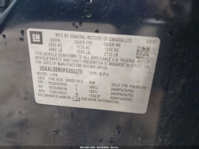 2GKALSEK6F6333776 GMC Terrain Slt-1