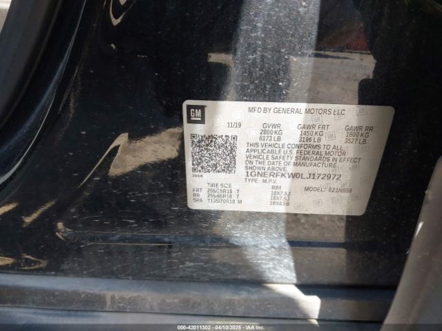 1GNERFKW0LJ172972 Chevrolet Traverse Fwd Ls