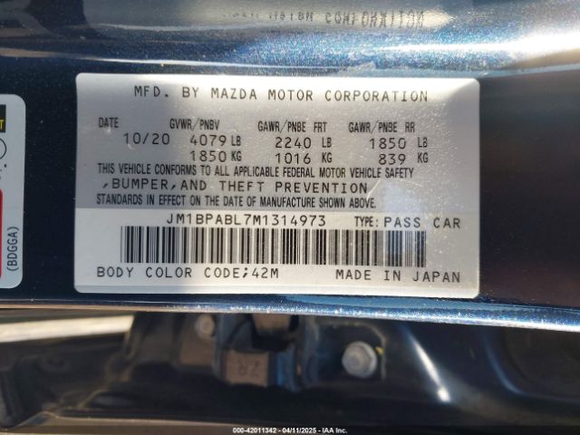 2021 MAZDA MAZDA3 JM1BPABL7M1314973 Photo 8