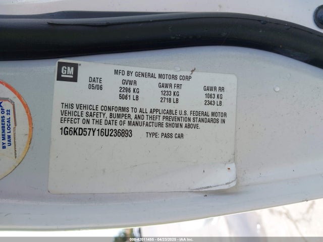 2006 CADILLAC DTS 1G6KD57Y16U236893 Photo 8