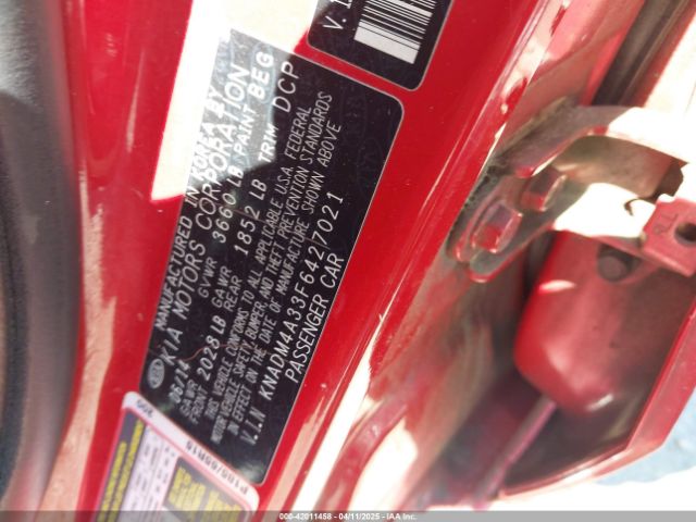 KNADM4A33F6427021 KIA RIO LX