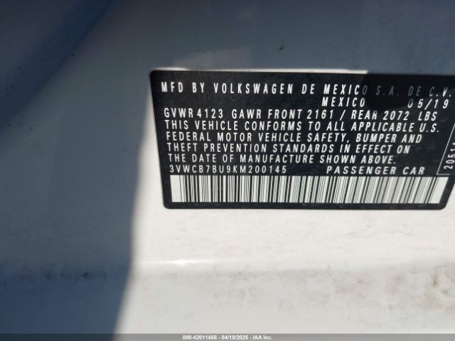 3VWCB7BU9KM200145 Volkswagen Jetta 1.4t R-line/1.4t S/1.4t Se