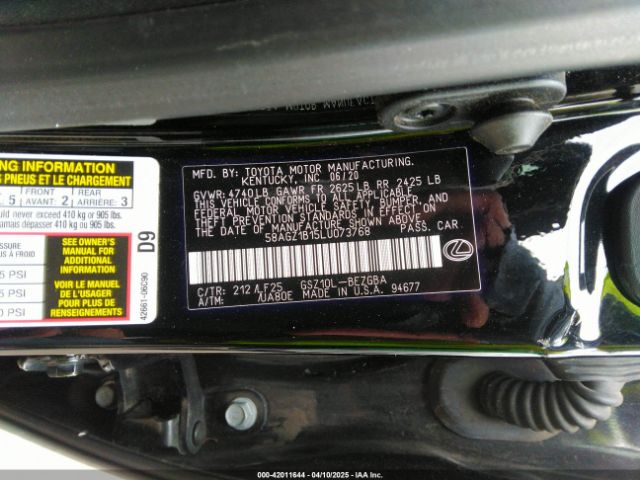 58AGZ1B15LU073768 Lexus Es 350 F Sport