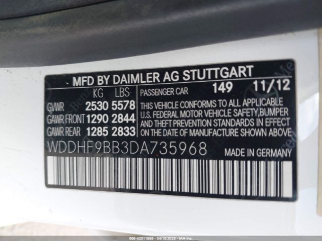 2013 MERCEDES-BENZ E 550 WDDHF9BB3DA735968 Photo 8