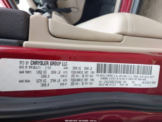 1C4RJFAG9EC372462 Jeep Grand Cherokee Laredo