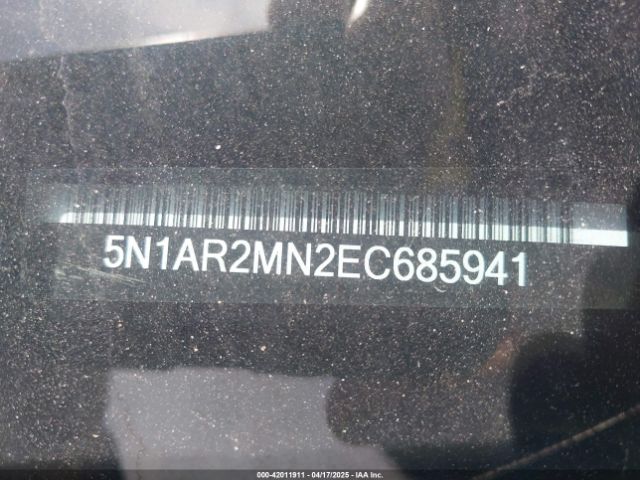 5N1AR2MN2EC685941 Nissan Pathfinder Platinum
