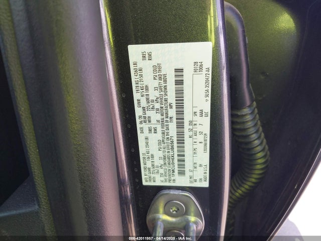 1FMCU0H6XLUB65671 Ford ESCAPE SEL