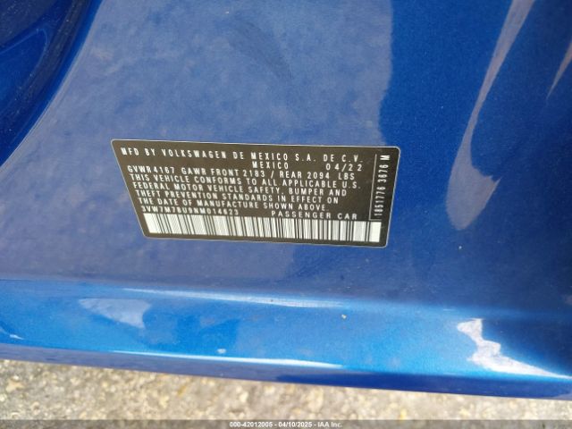 3VW7M7BU9NM014623 Volkswagen Jetta 1.5t Se