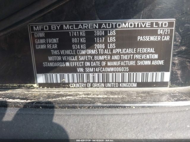 2021 MCLAREN 720S SBM14FCA0MW006035 Photo 8