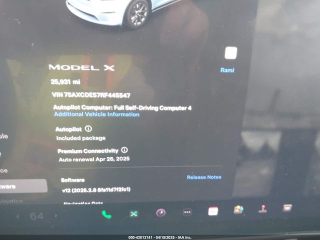 7SAXCDE57RF445547 Tesla Model X Long Range