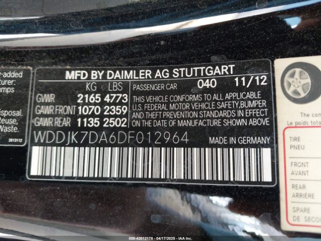 2013 MERCEDES-BENZ SL 550 WDDJK7DA6DF012964 Photo 8