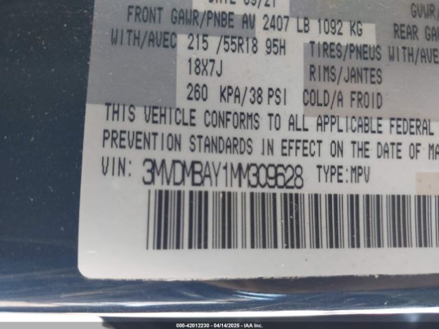 3MVDMBAY1MM309628 Mazda Cx-30 2.5 Turbo