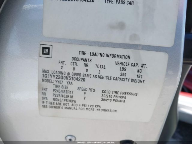 1997 CHEVROLET CORVETTE 1G1YY22G0V5104220 Photo 8