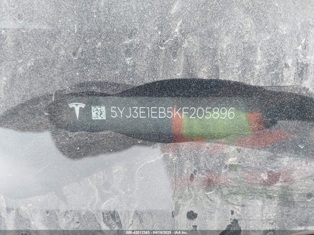 2019 TESLA MODEL 3 5YJ3E1EB5KF205896 Photo 8