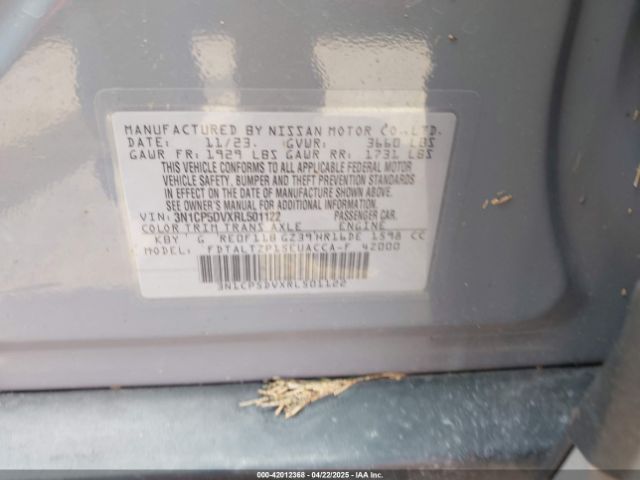 3N1CP5DVXRL501122 Nissan Kicks Sr Xtronic Cvt