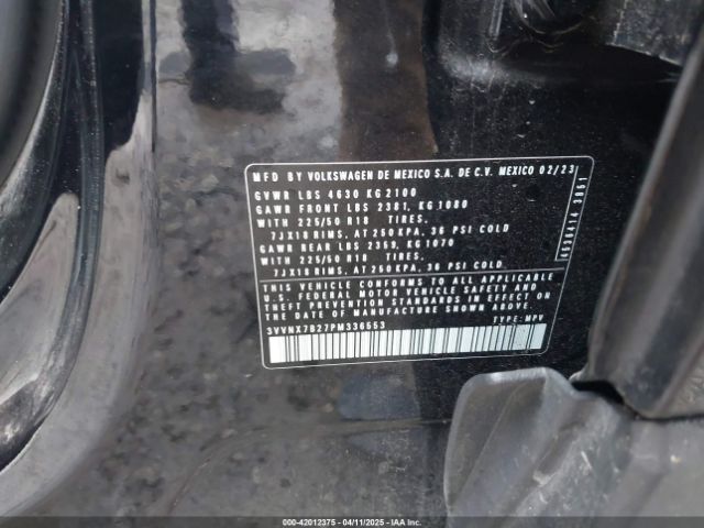 3VVNX7B27PM336553 Volkswagen Taos 1.5t Se