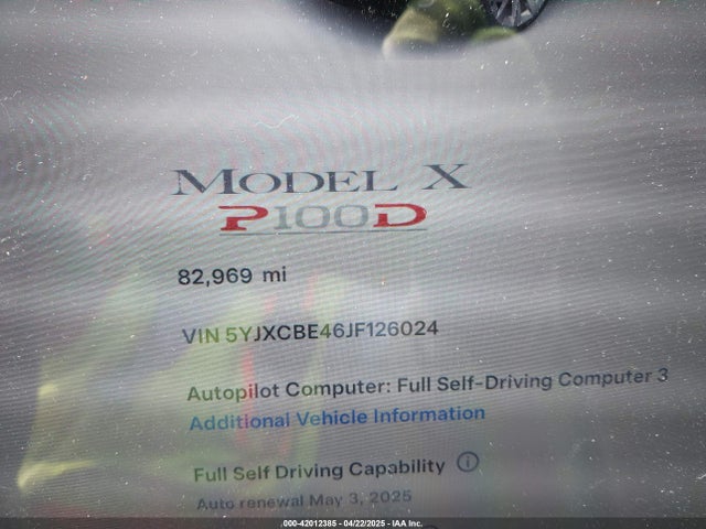 Tesla Model X 100d/75d/p100d 2018 5YJXCBE46JF126024 Image 15