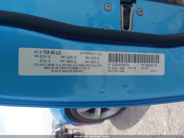 2C3CDXHG3FH827754 Dodge Charger Sxt