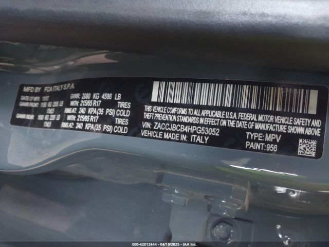 ZACCJBCB4HPG53052 Jeep Renegade Trailhawk 4x4