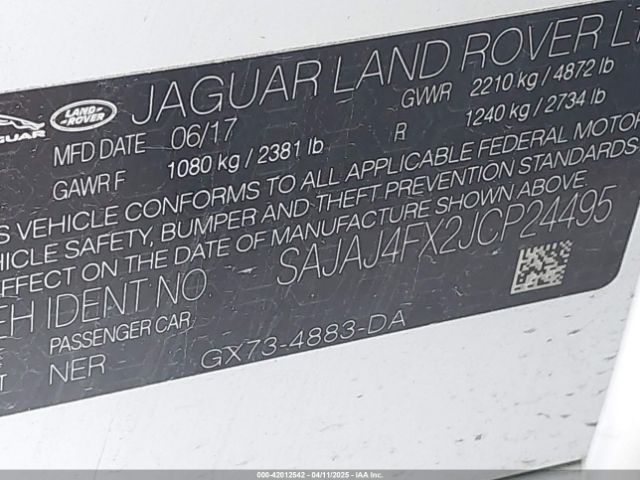 SAJAJ4FX2JCP24495 Jaguar Xe 25t Premium