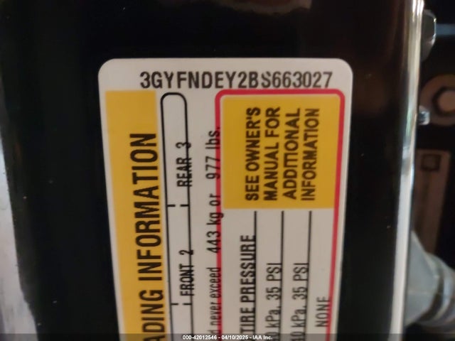 2011 CADILLAC SRX 3GYFNDEY2BS663027 Photo 8
