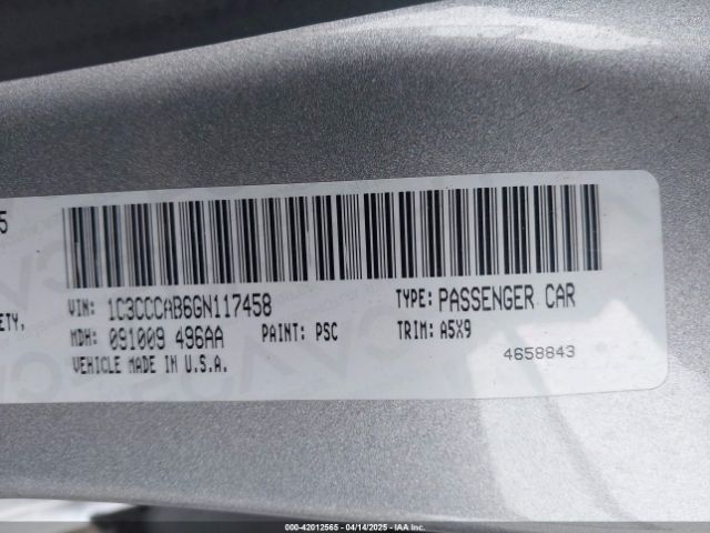 1C3CCCAB6GN117458 Chrysler 200 Limited