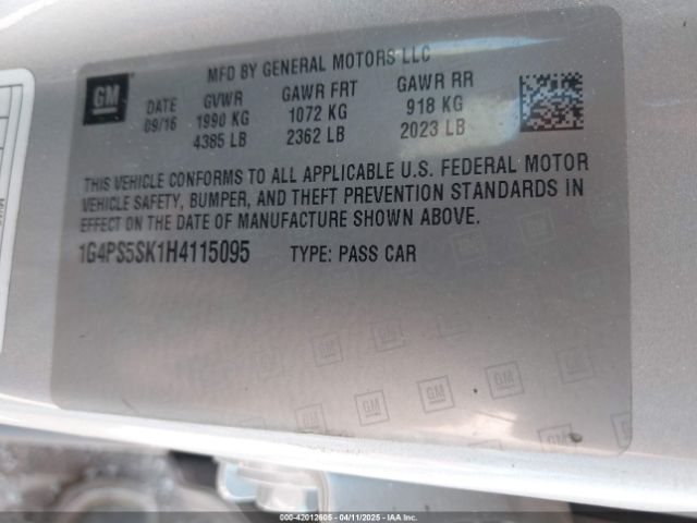 1G4PS5SK1H4115095 Buick Verano Leather Group