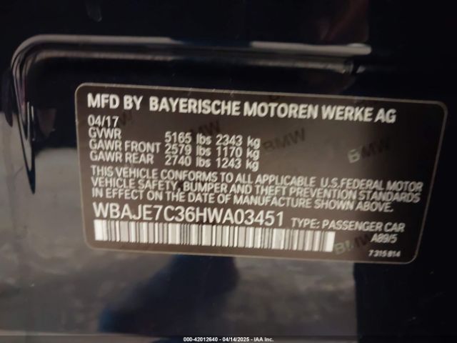 WBAJE7C36HWA03451 BMW 540i Xdrive