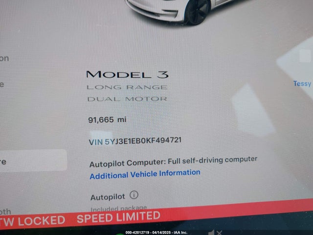 2019 TESLA MODEL 3 5YJ3E1EB0KF494721 Photo 6