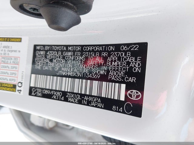 JTNKHMBX3N1134369 Toyota C-HR XLE
