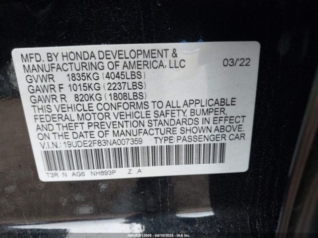 19UDE2F83NA007359 Acura Ilx Premium   A-spec Packages/technology   A-spec Packages