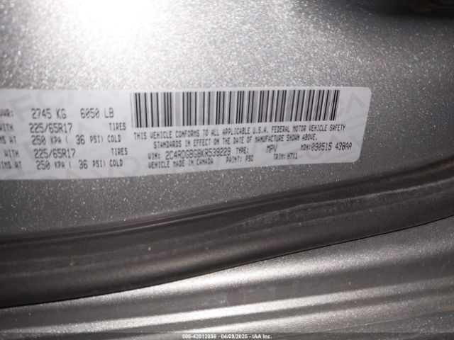 2C4RDGBG8KR539229 Dodge Grand Caravan Se