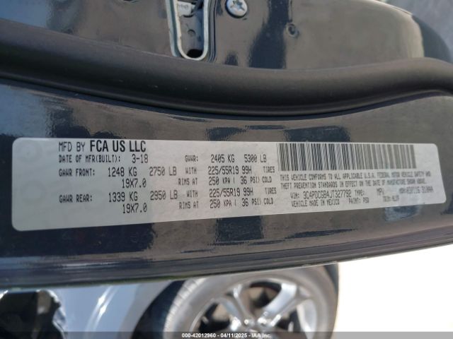 3C4PDCGB4JT327792 Dodge Journey Crossroad