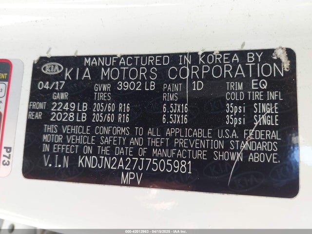 KNDJN2A27J7505981 KIA Soul