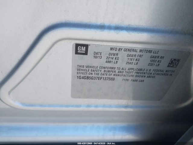 1G4GB5G37EF137569 Buick Lacrosse Leather Group