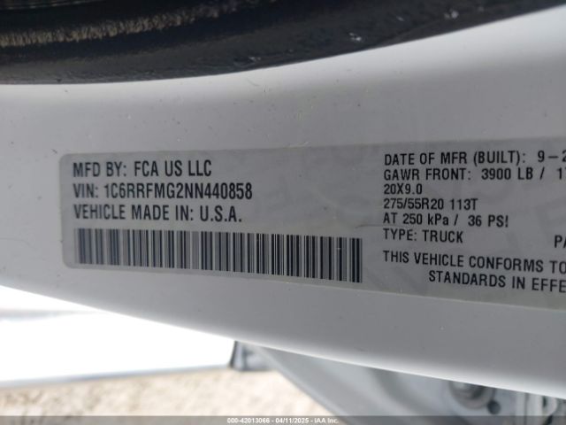 2022 RAM 1500 1C6RRFMG2NN440858 Photo 8