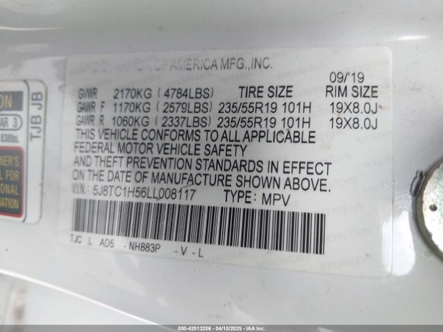 5J8TC1H56LL008117 Acura Rdx Technology Package