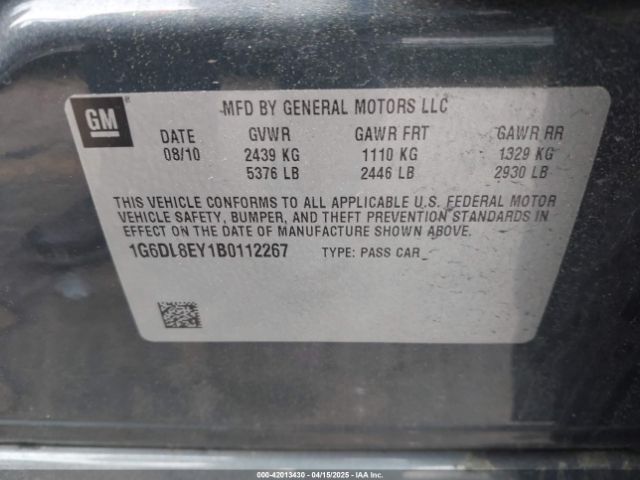 2011 CADILLAC CTS 1G6DL8EY1B0112267 Photo 8