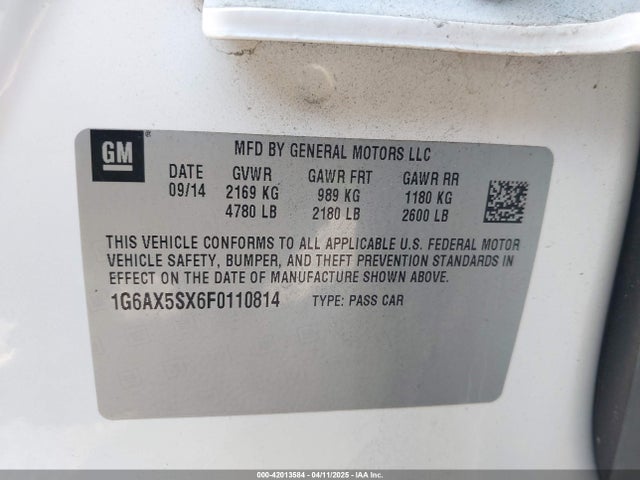 2015 CADILLAC CTS 1G6AX5SX6F0110814 Photo 8