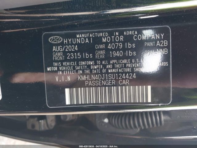 KMHLN4DJ1SU124424 Hyundai Elantra Hybrid Limited