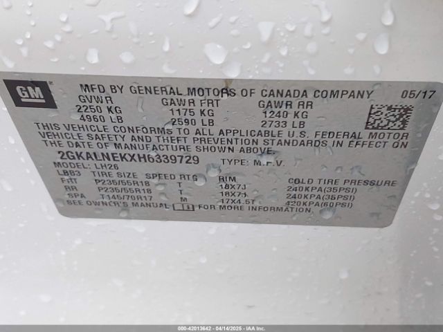 2GKALNEKXH6339729 GMC Terrain Sle-2