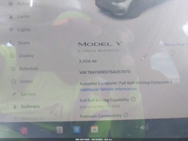 2025 TESLA MODEL Y 7SAYGDED7SA357679 Photo 6
