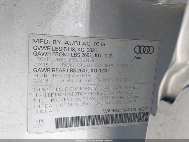 WA1BECF34K1066622 Audi Q3 2.0t Premium
