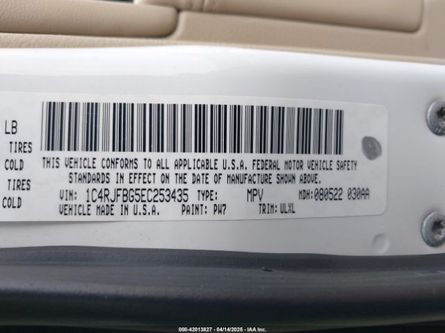1C4RJFBG5EC253435 Jeep Grand Cherokee Limited