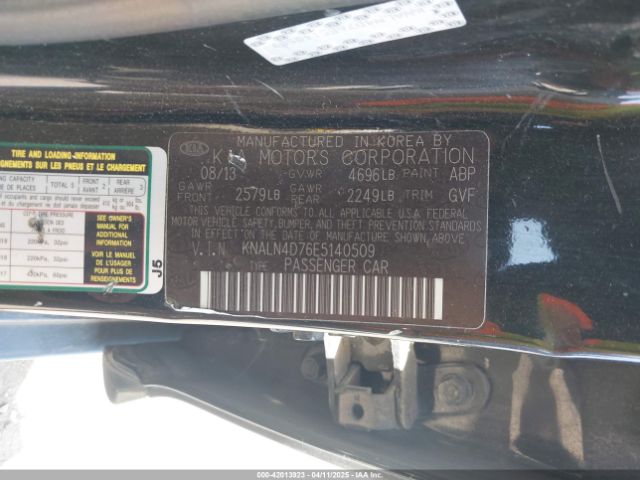 KNALN4D76E5140509 KIA Cadenza Premium