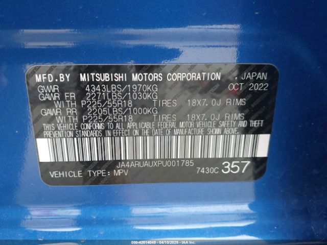 2023 MITSUBISHI OUTLANDER SPORT JA4ARUAUXPU001785 Photo 8