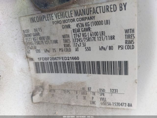 1FDBF2B67FED21660 Ford F-250 Xl